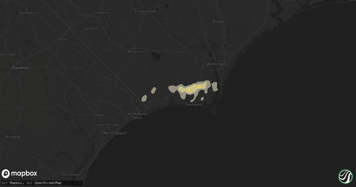 Hail map in Supply, NC on March 10, 2025