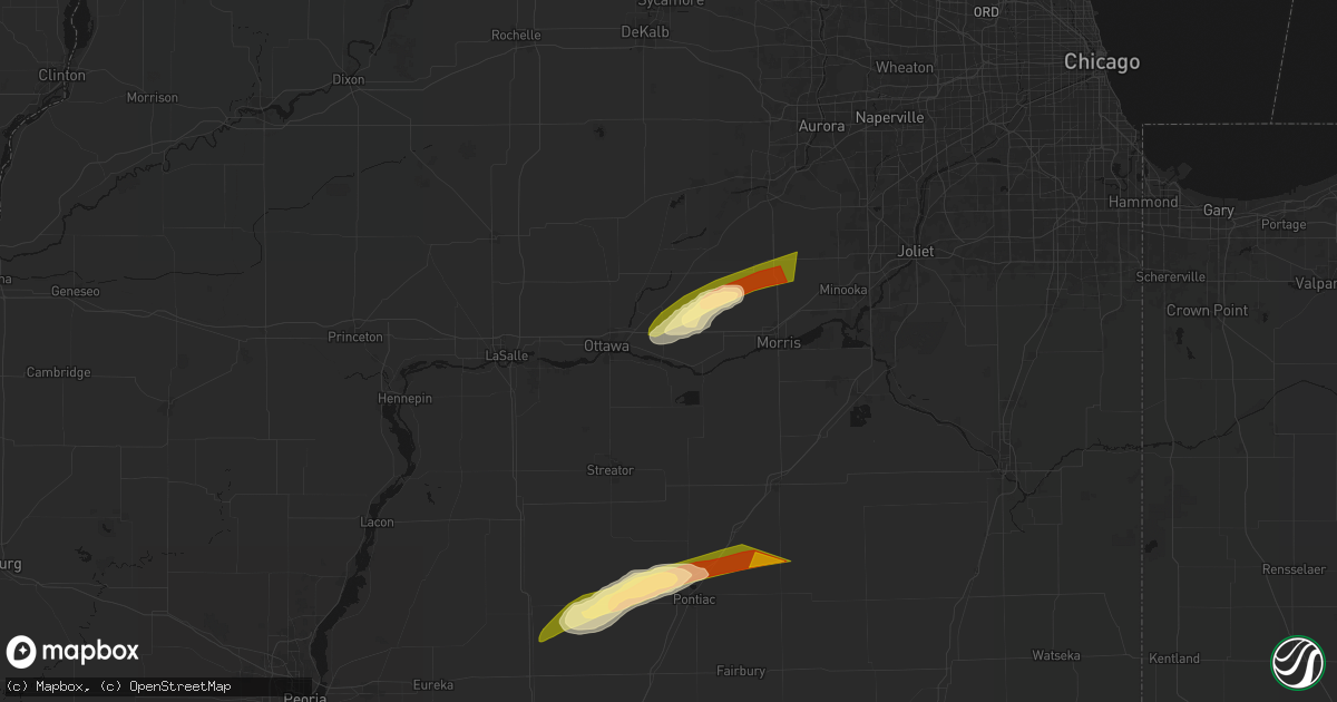 Hail map in Marseilles, IL on March 10, 2026