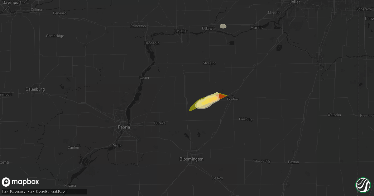 Hail map in Minonk, IL on March 10, 2026