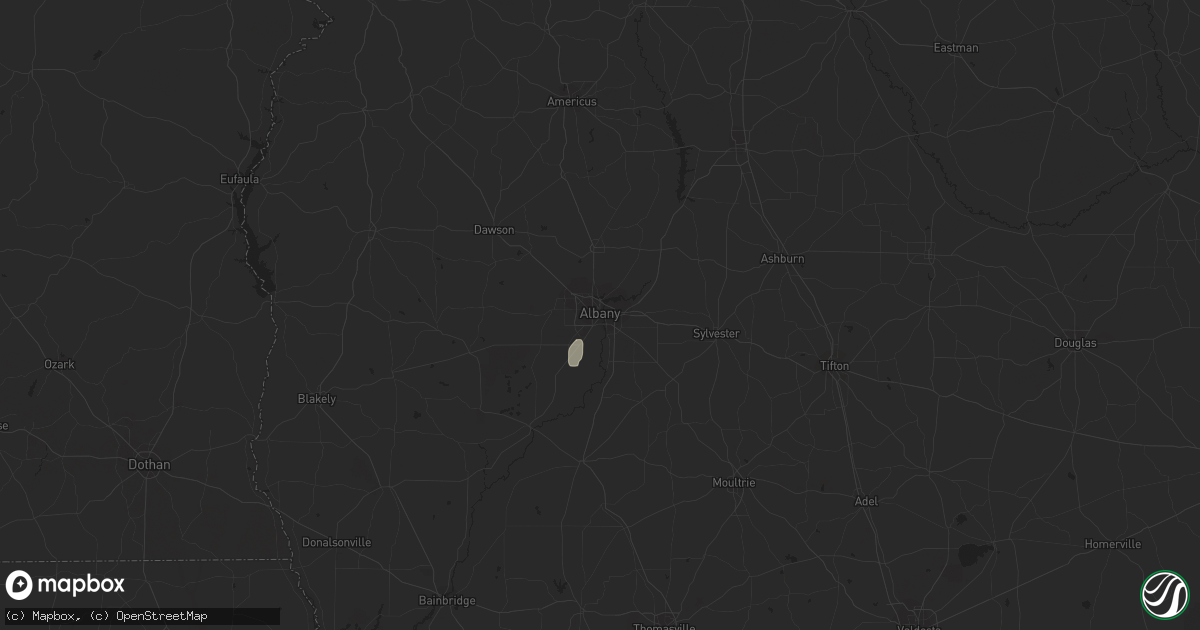 Hail map in Albany, GA on March 11, 2015