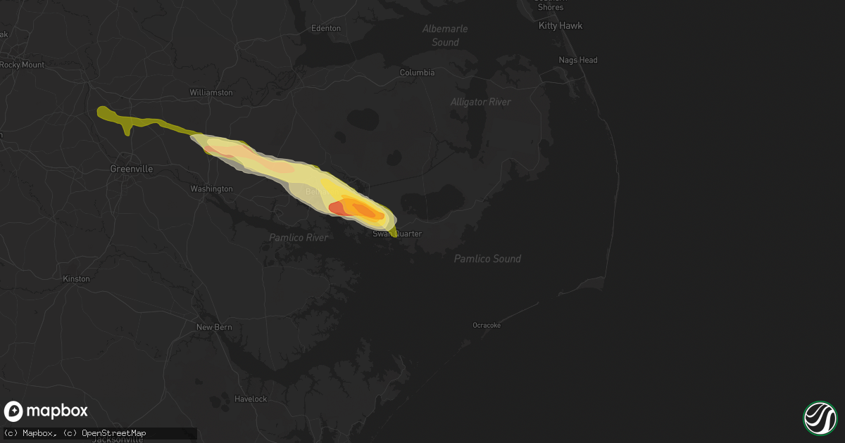 Hail map in Swanquarter, NC on March 11, 2015