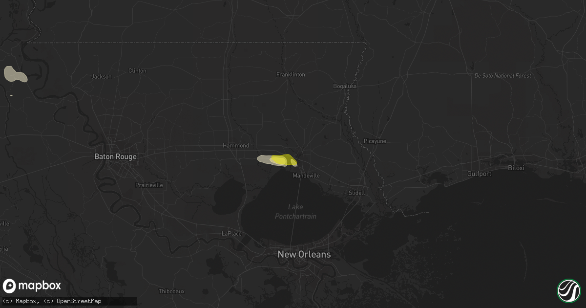 Hail map in Covington, LA on March 11, 2018