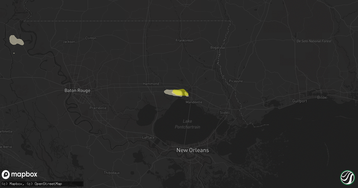 Hail map in Madisonville, LA on March 11, 2018