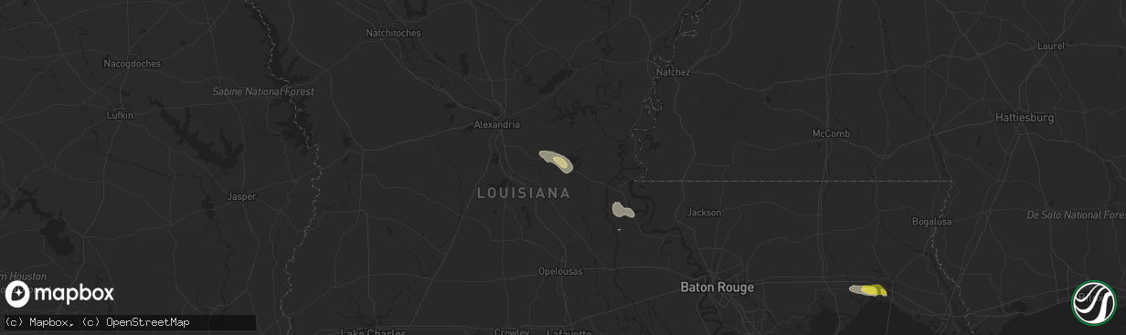 Hail map in Mansura, LA on March 11, 2018