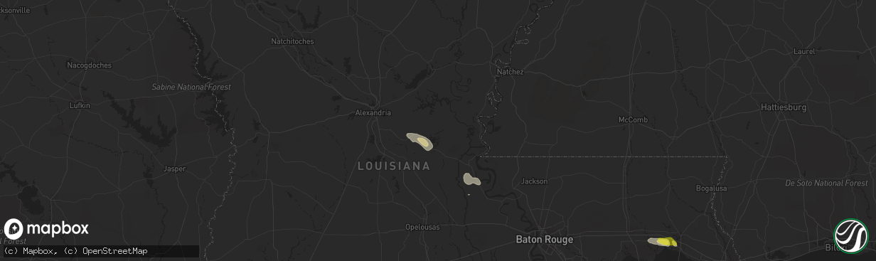 Hail map in Marksville, LA on March 11, 2018