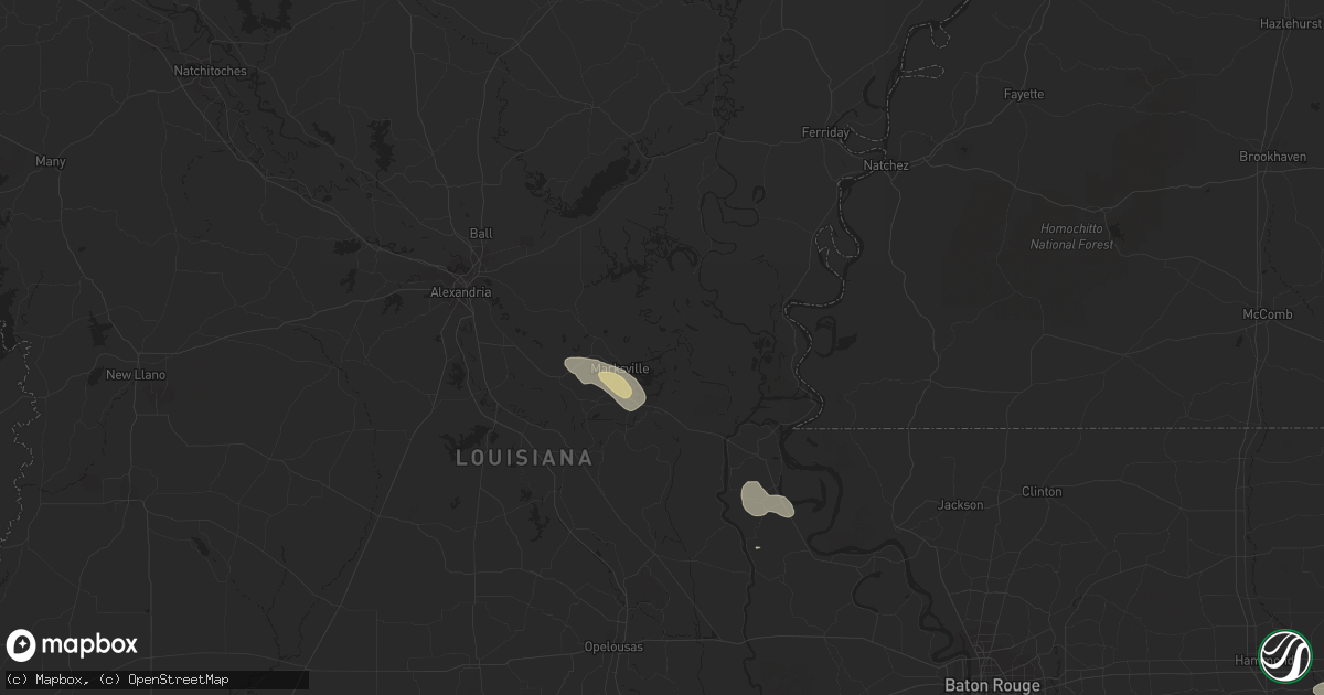 Hail map in Marksville, LA on March 11, 2018