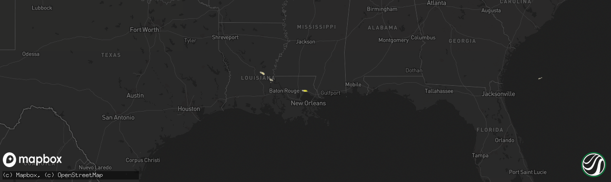 Hail map on March 11, 2018