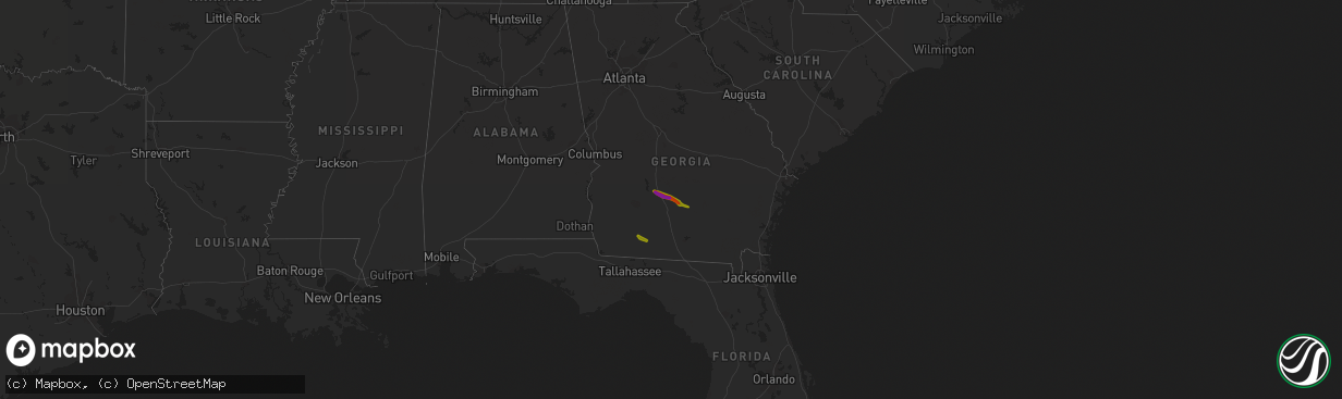 Hail map on March 11, 2019