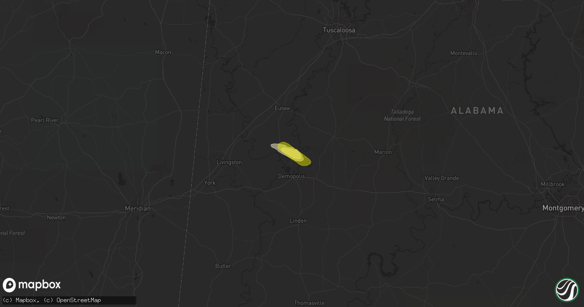 Hail map in Forkland, AL on March 11, 2020