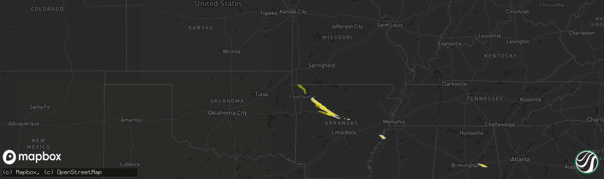 Hail map on March 11, 2020