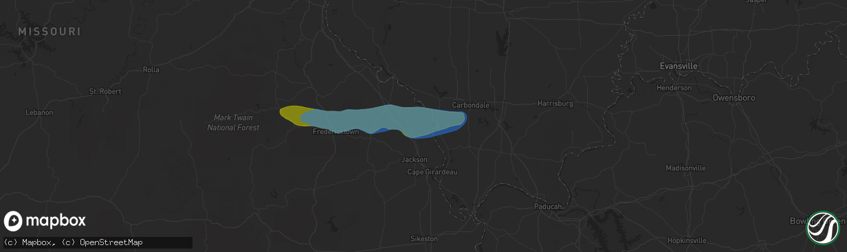 Hail map in Altenburg, MO on March 11, 2021