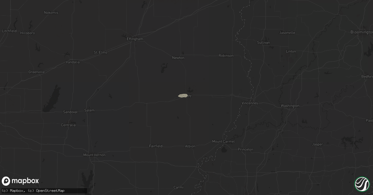Hail map in Olney, IL on March 11, 2021