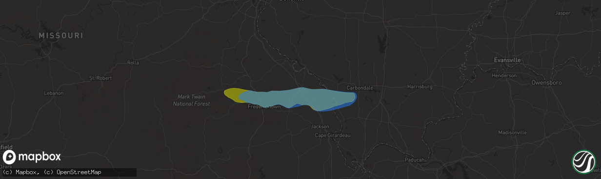 Hail map in Perryville, MO on March 11, 2021