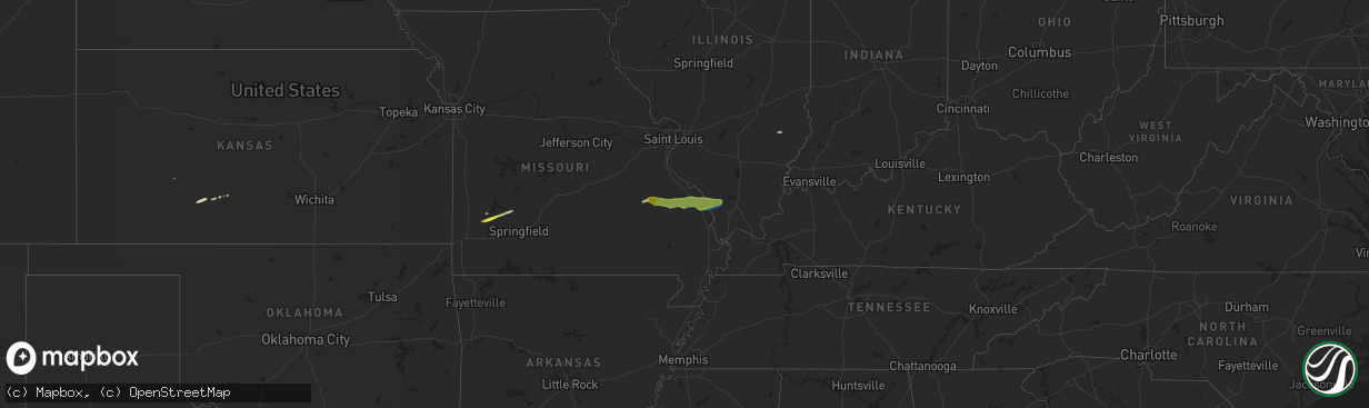 Hail map on March 11, 2021