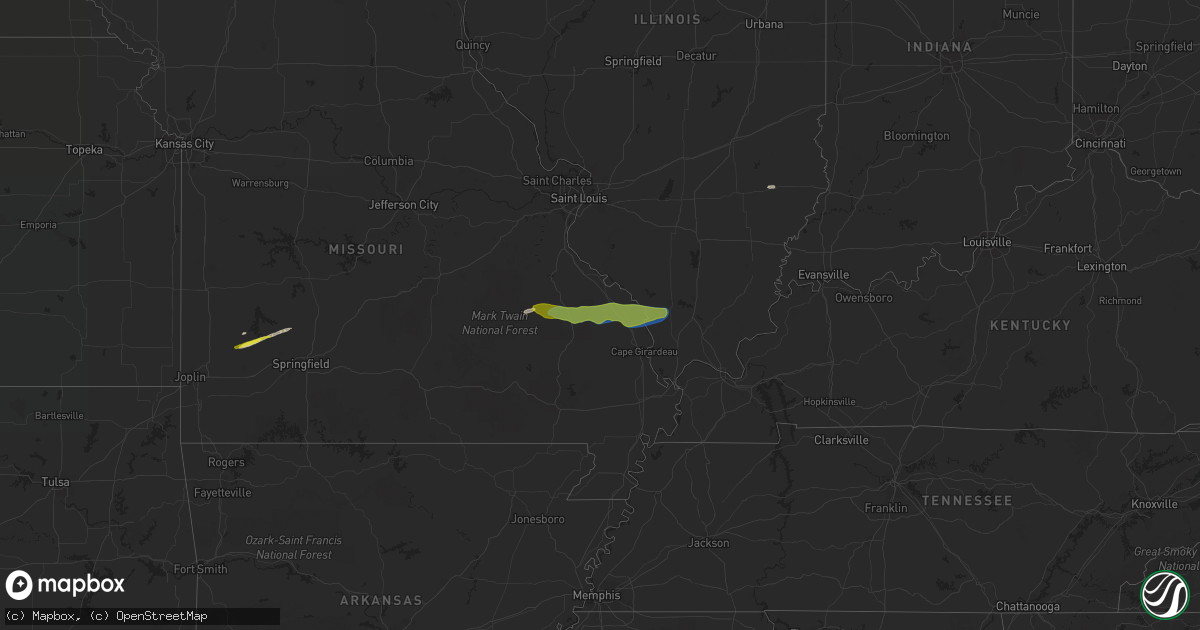 Hail map on March 11, 2021