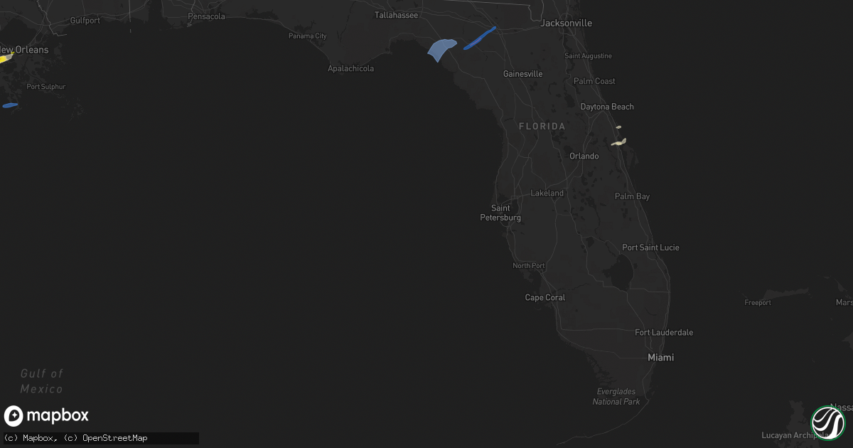 Hail map in Florida on March 11, 2022