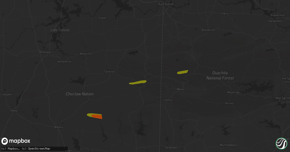 Hail map in Hodgen, OK on March 11, 2023