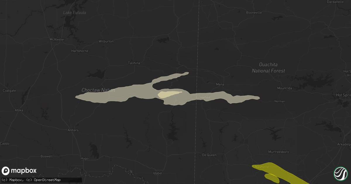 Hail map in Smithville, OK on March 11, 2023
