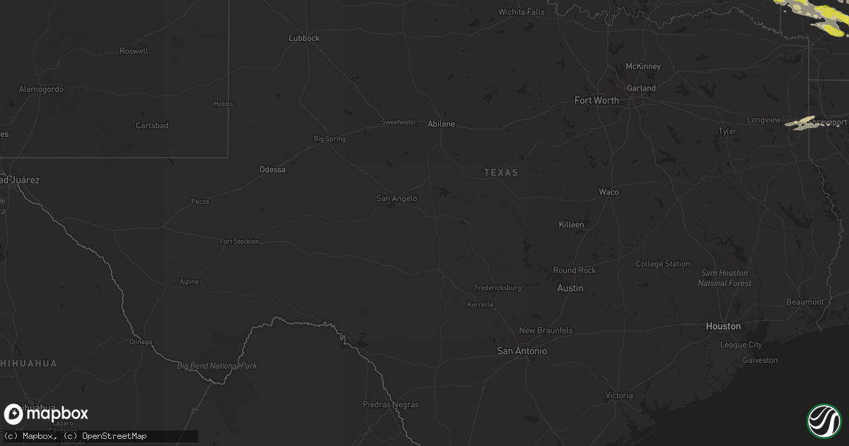 Hail map in Texas on March 11, 2023