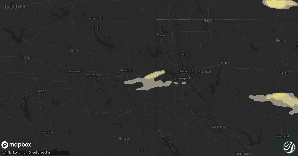 Hail map in Waskom, TX on March 11, 2023