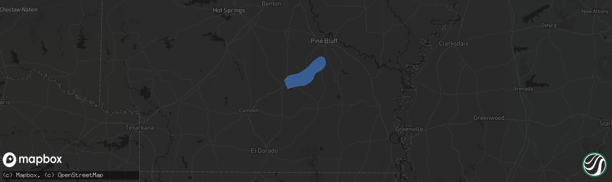 Hail map in New Edinburg, AR on March 11, 2026