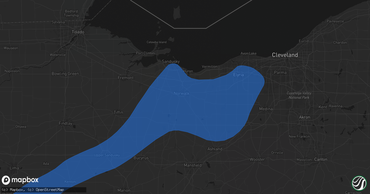 Hail map in Norwalk, OH on March 11, 2026