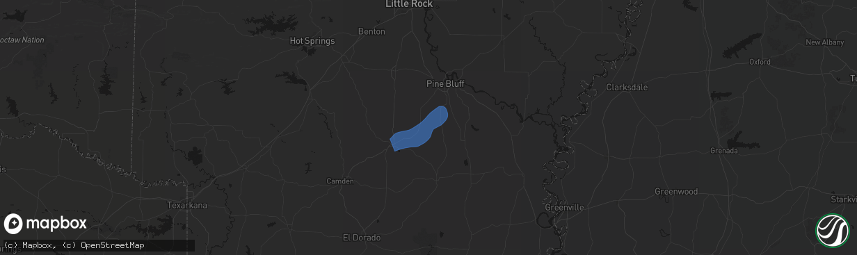 Hail map in Rison, AR on March 11, 2026
