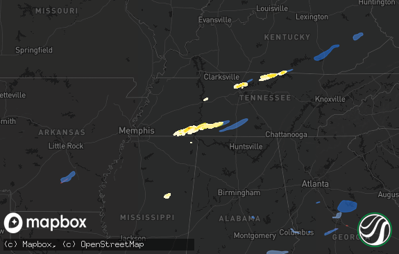 Hail map preview on 03-11-2026