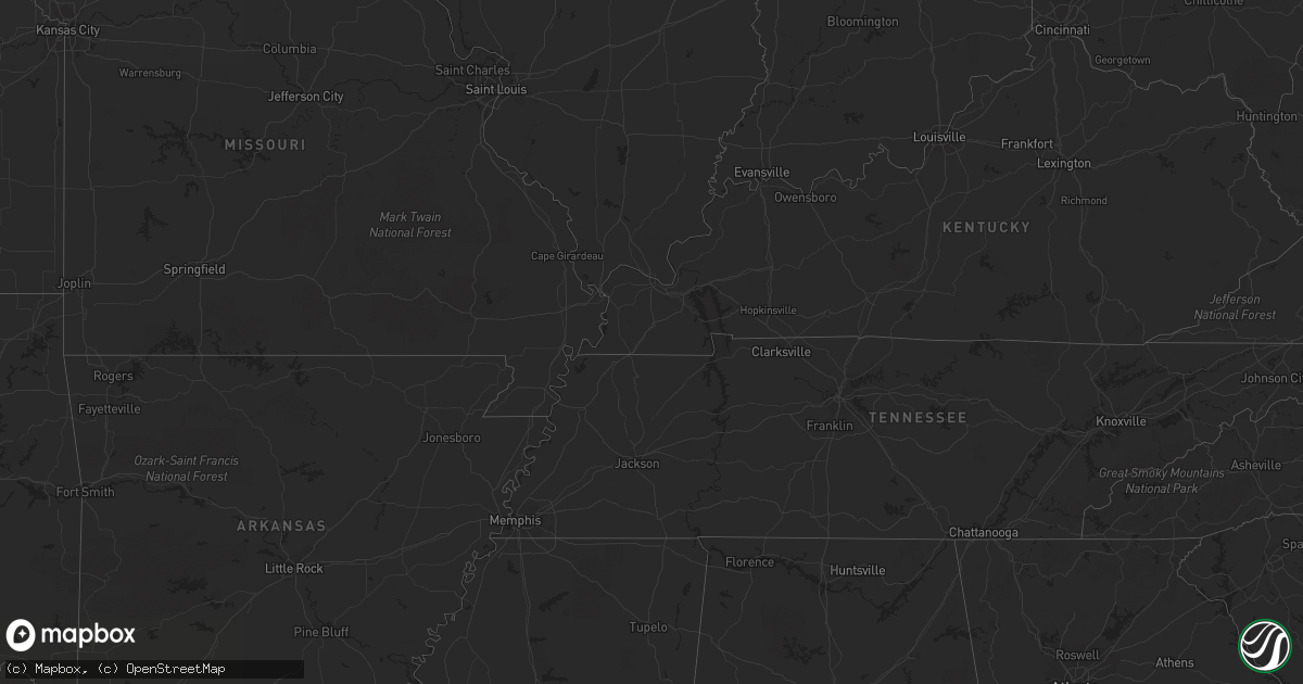 Hail map on March 12, 2012