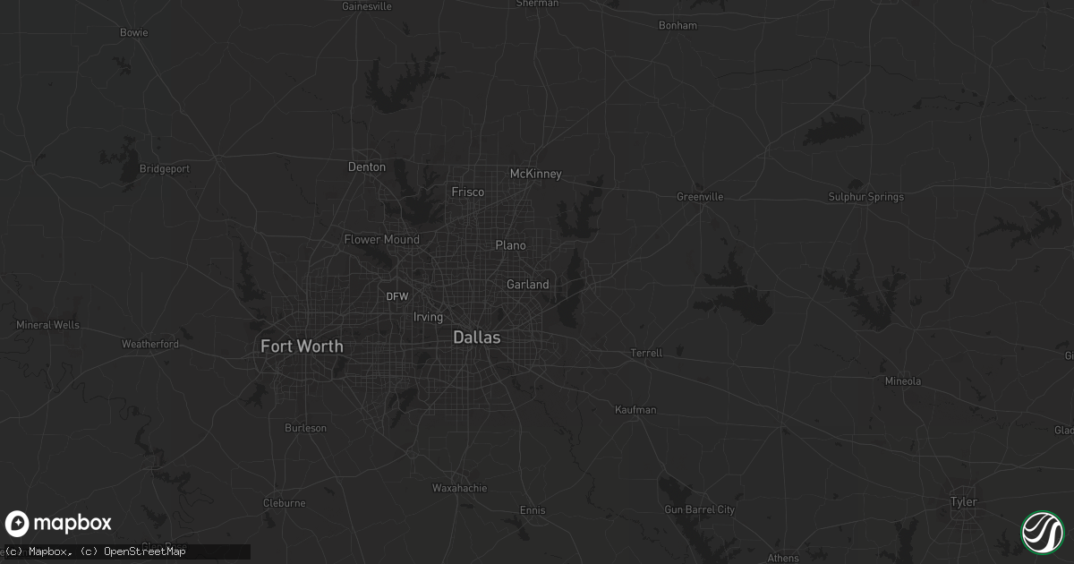 Hail map in Nome, TX on March 12, 2016