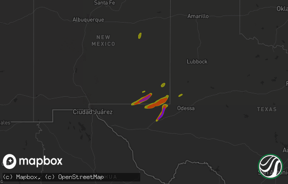 Hail map preview on 03-12-2019