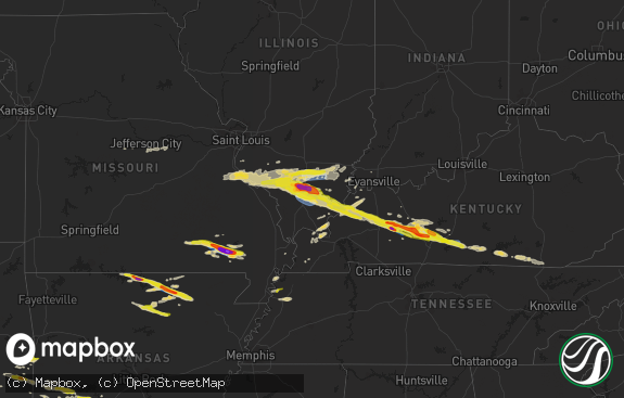 Hail map preview on 03-12-2020