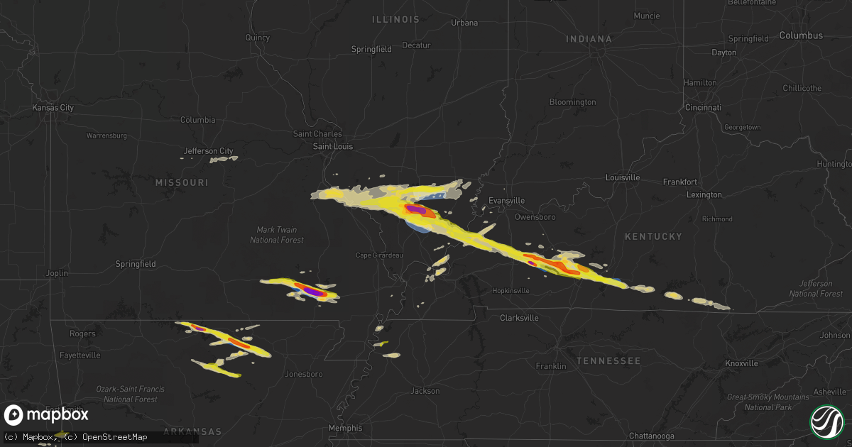 Hail map on March 12, 2020