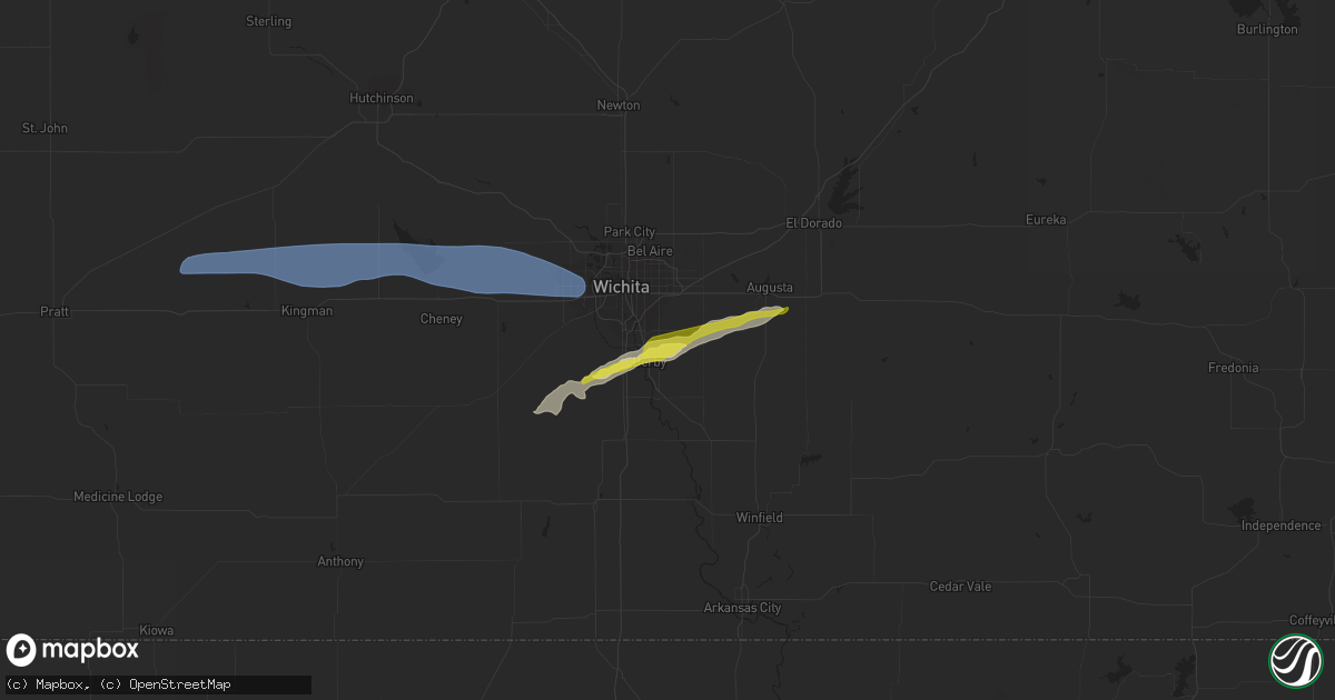 Hail map in Derby, KS on March 12, 2021