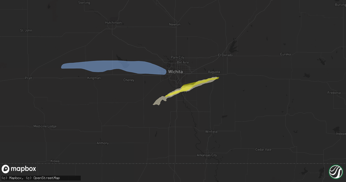 Hail map in Haysville, KS on March 12, 2021