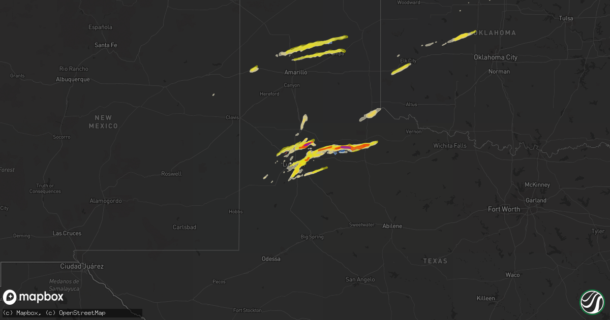 Hail map on March 12, 2021