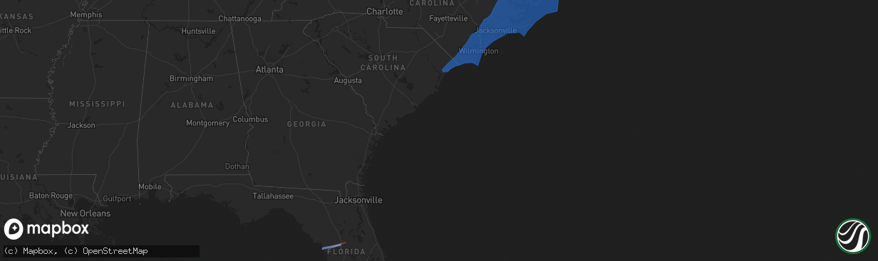 Hail map in Florida on March 12, 2022