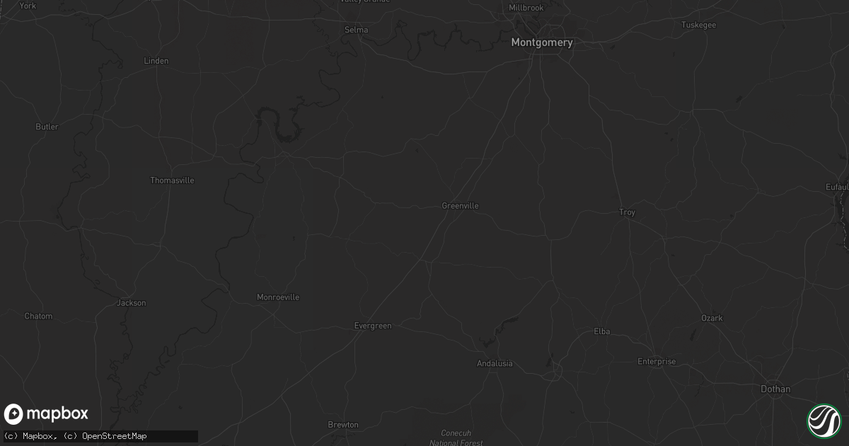 Hail map in Brookhaven, MS on March 12, 2023
