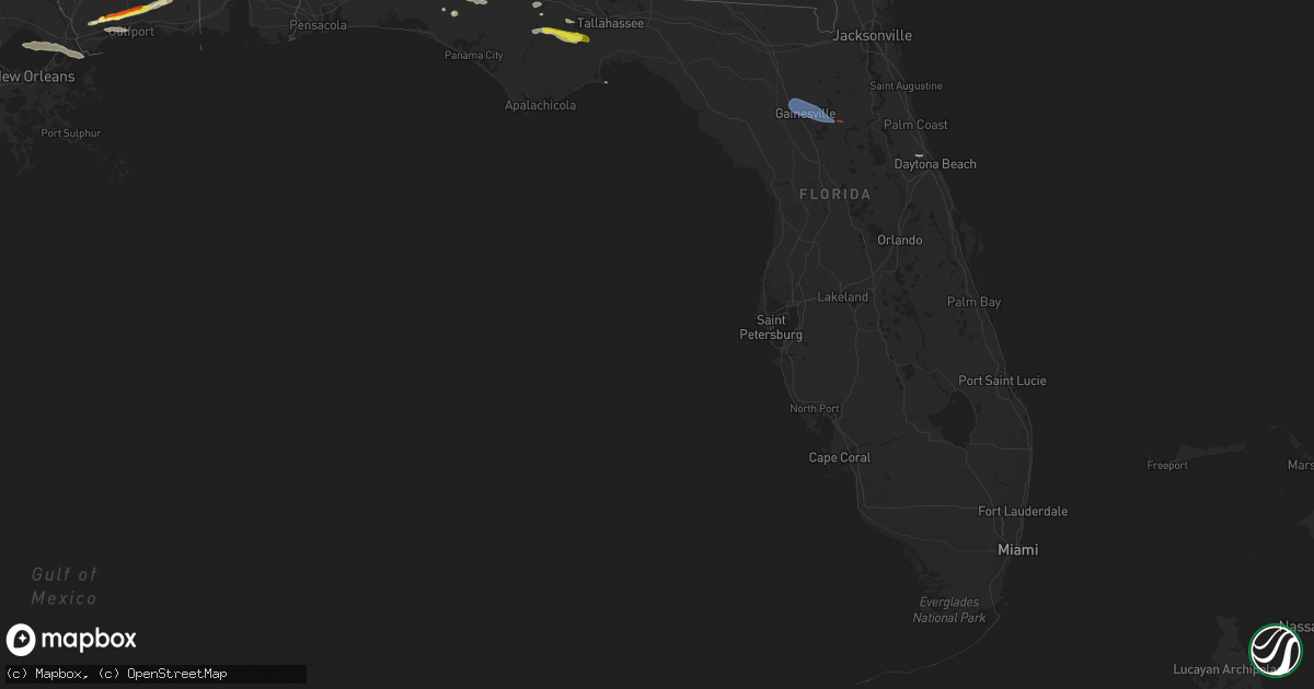 Hail map in Florida on March 12, 2023