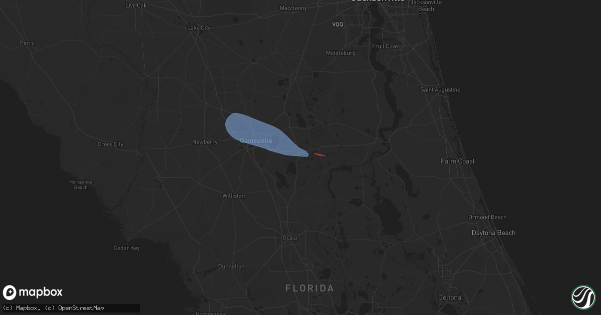 Hail map in Hawthorne, FL on March 12, 2023