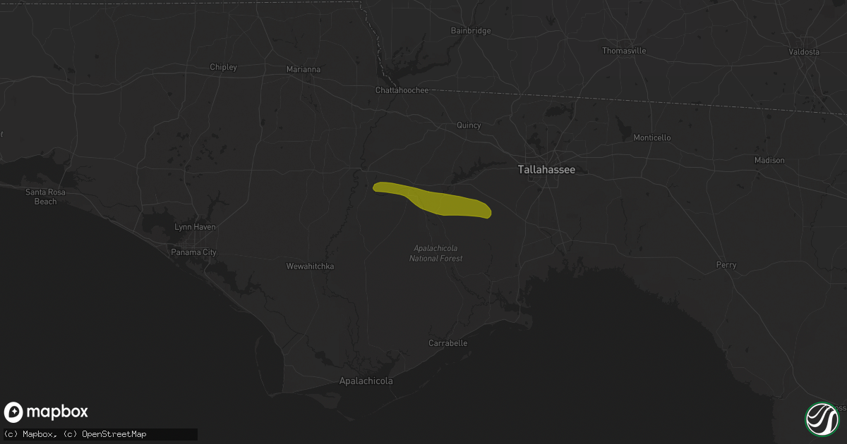 Hail map in Hosford, FL on March 12, 2023