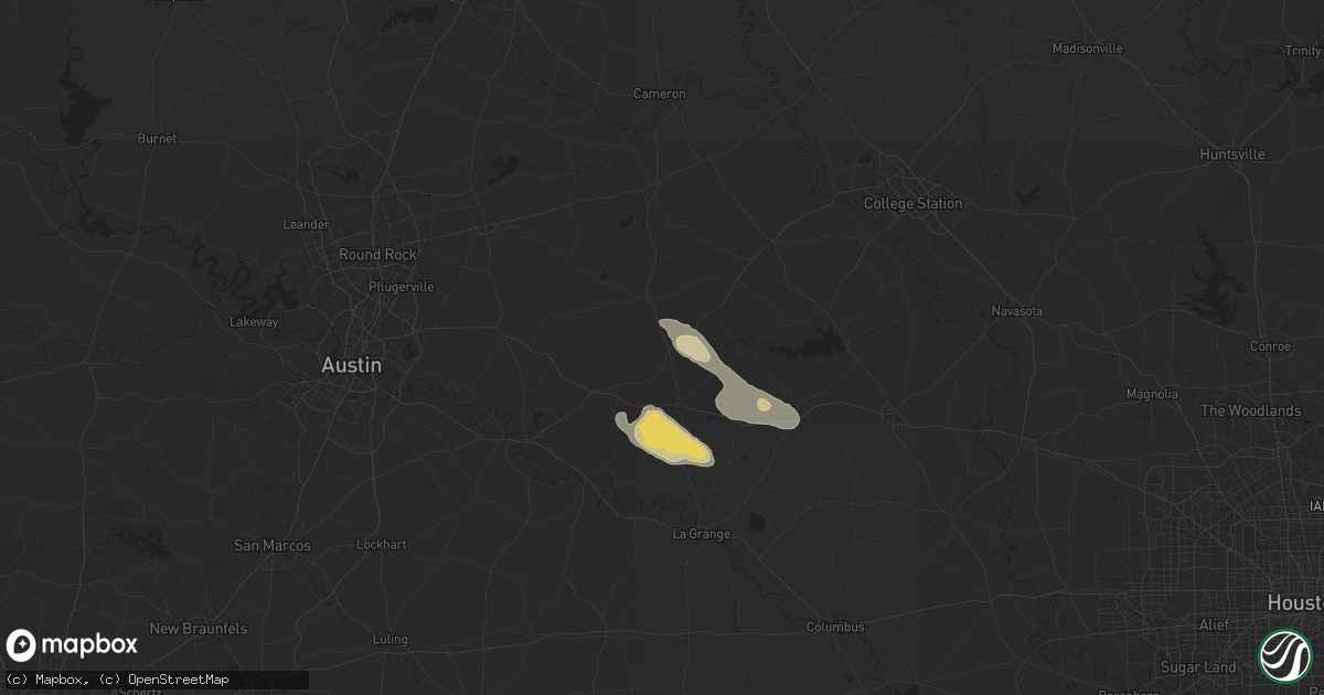 Hail map in Lincoln, TX on March 12, 2025