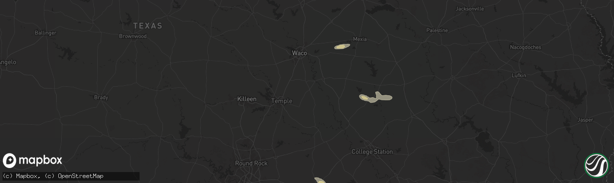 Hail map in Lott, TX on March 12, 2025