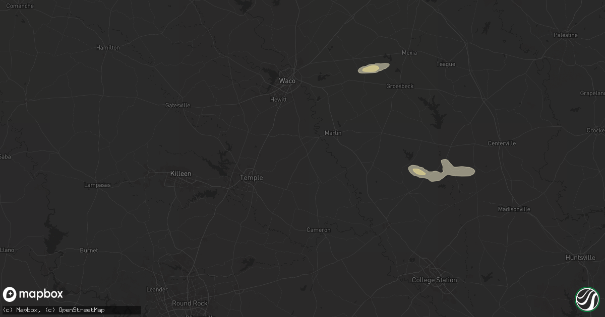 Hail map in Lott, TX on March 12, 2025