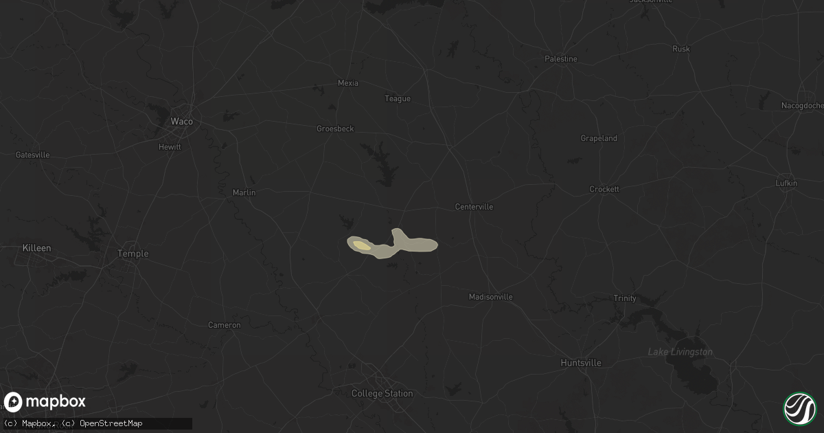 Hail map in Marquez, TX on March 12, 2025