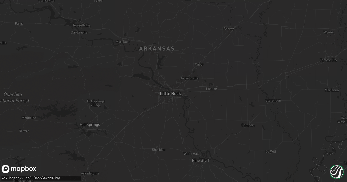 Hail map in North Little Rock, AR on March 12, 2025