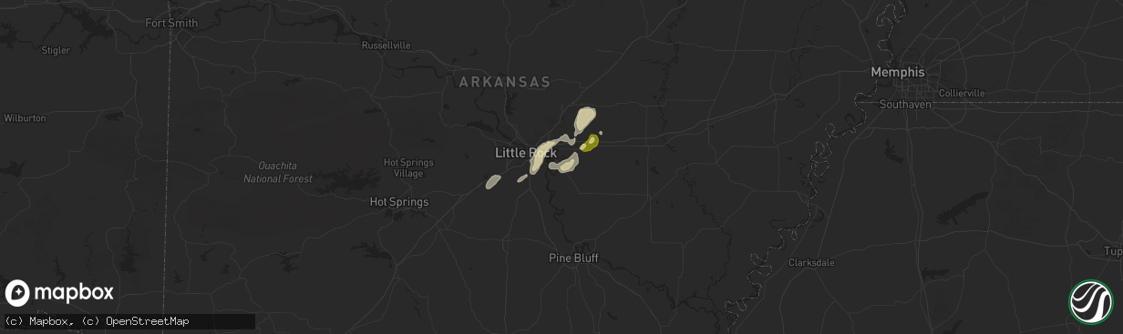 Hail map in Scott, AR on March 12, 2025