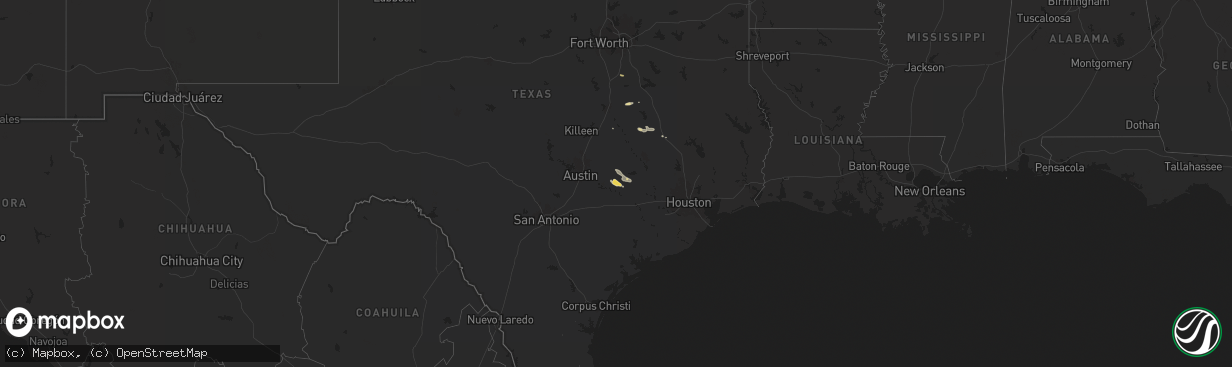 Hail map on March 12, 2025