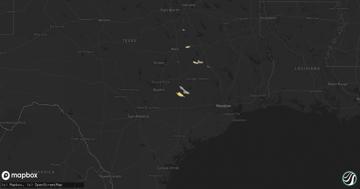 Hail map on March 12, 2025