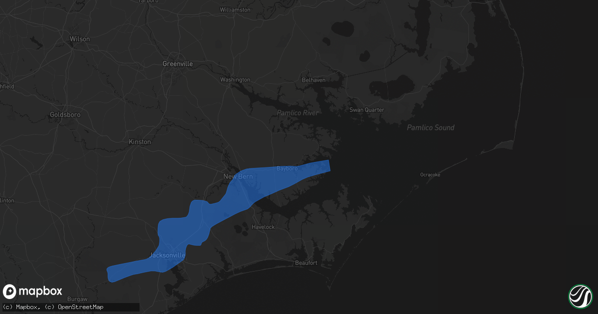 Hail map in Bayboro, NC on March 12, 2026